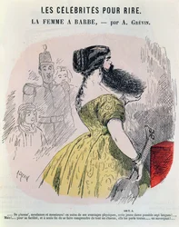 En skäggig dam, ca 1860